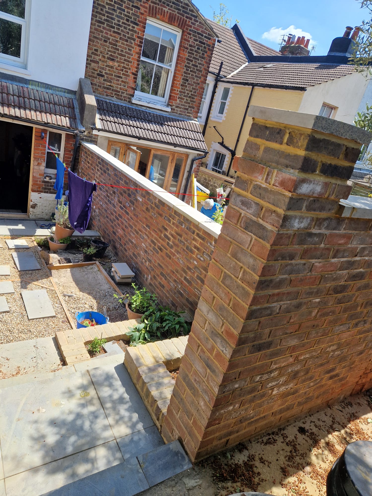 Brick boundary wall & pier