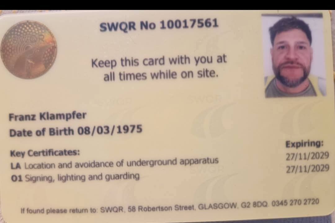 SWQR Operative Card